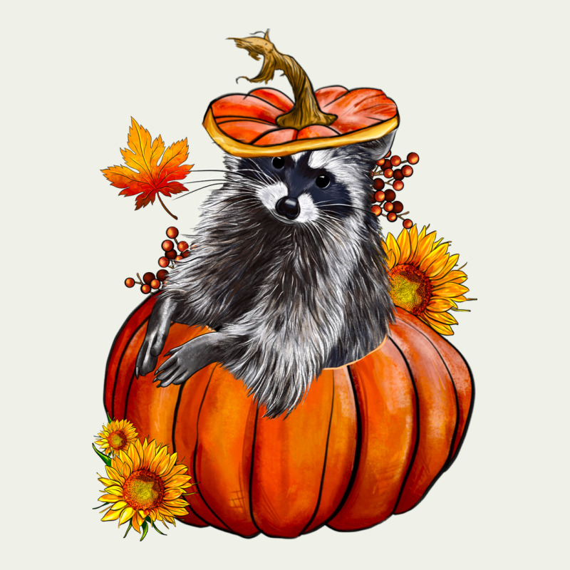 Fall Pumpkin Raccoon Urban Heavy Tee by LillyAllenDesigns | Teevron