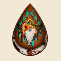 Aztec Bullskull Teardrop Earrings Ladies Tee | Teevron
