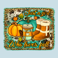 Just A Girl Who Loves Fall Background Ladies Tee | Teevron