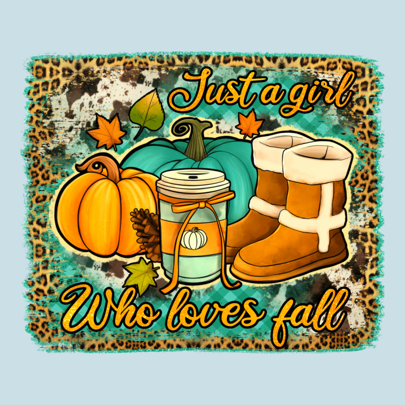 Just A Girl Who Loves Fall Background Ladies Tee by Jasminsmagicworld | Teevron
