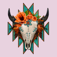 Aztec Turquoise Bull Skull Ladies Tee | Teevron