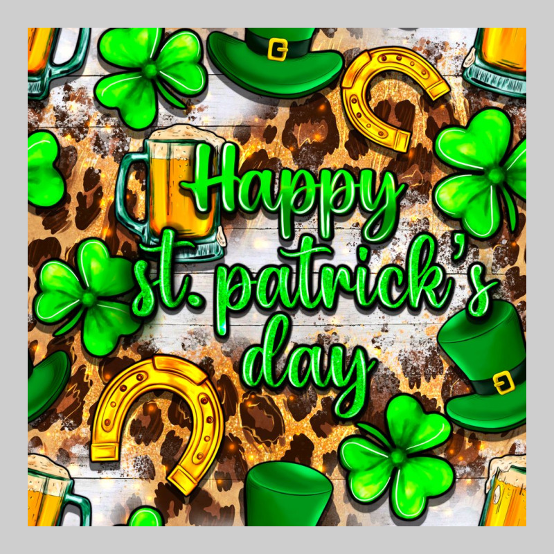 Happy St. Patrick's Day Pattern Digital Paper Premium Sweatshirt by BundleAndBundleShop | Teevron