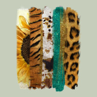 Leopard Sunflower Brush Strokes Ladies Tee | Teevron