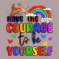 Courage To Be Yourself Rainbow Message Vintage Hoodie | Teevron
