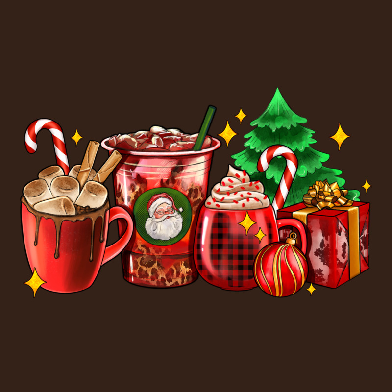 Christmas Coffee Cups With Gift And Christmas Tree Heavy Core Tee by AdoDesignShop | Teevron