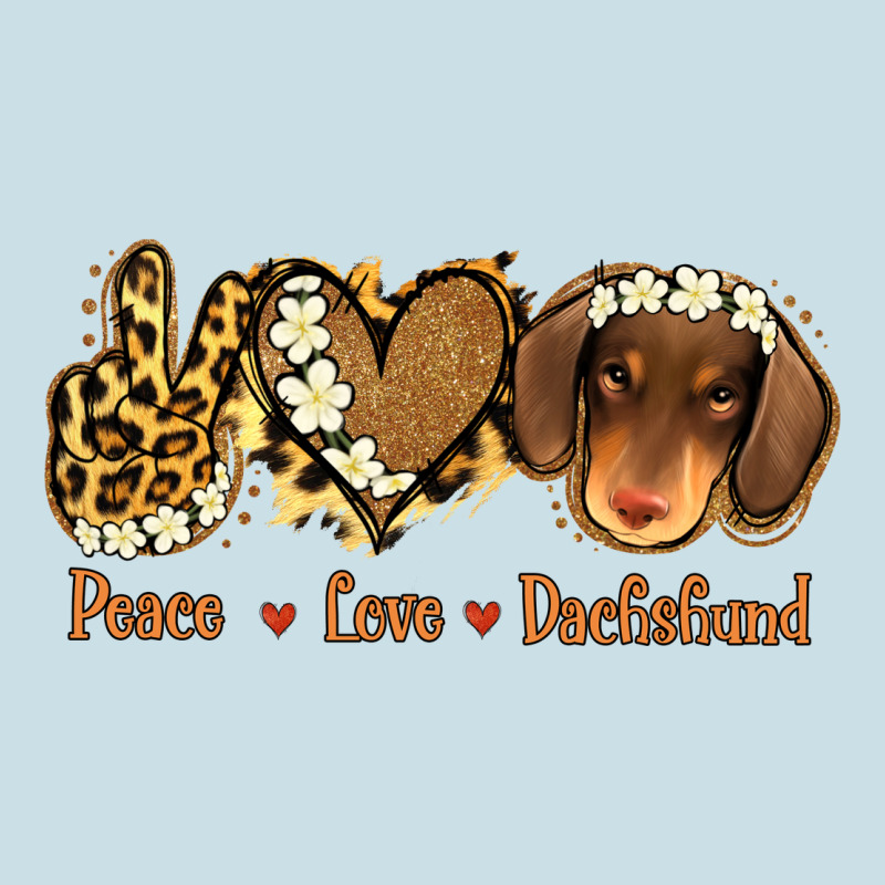 Peace Love Dachshund Ladies Tee by Jasminsmagicworld | Teevron