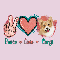 Peace Love Corgi Ladies Tee | Teevron