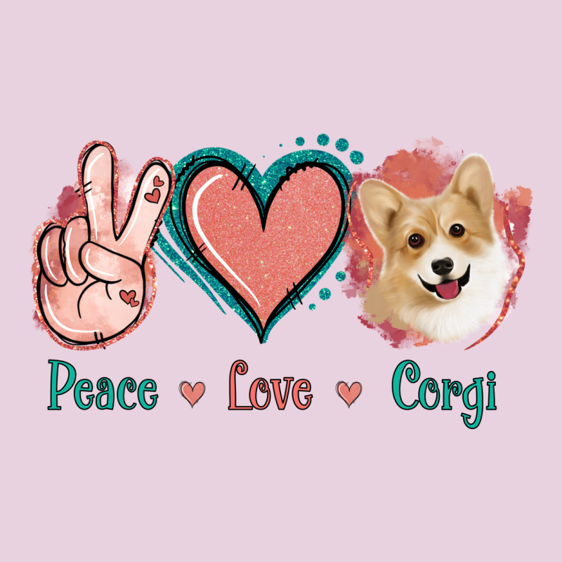 Peace Love Corgi Ladies Tee by Jasminsmagicworld | Teevron