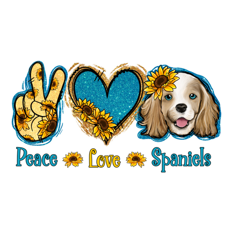 Peace Love Cocker Spaniel Ladies Tee by Jasminsmagicworld | Teevron
