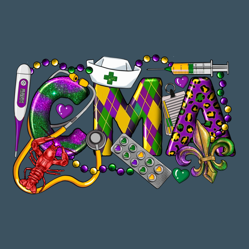 Cma Certified Medical Assistant Mardi Gras Urban Heavy Tee by LillyAllenDesigns | Teevron
