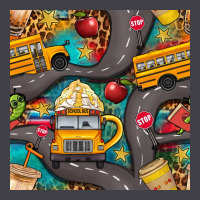 School Bus Coffee And Star With Leopard Seamless Pattern Bbs Heavyweight Hoodie | Teevron