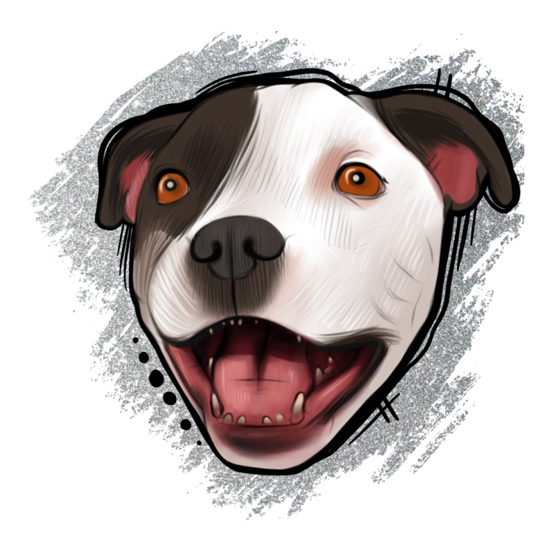 Pittbull Gray Glitter Ladies Tee by Jasminsmagicworld | Teevron