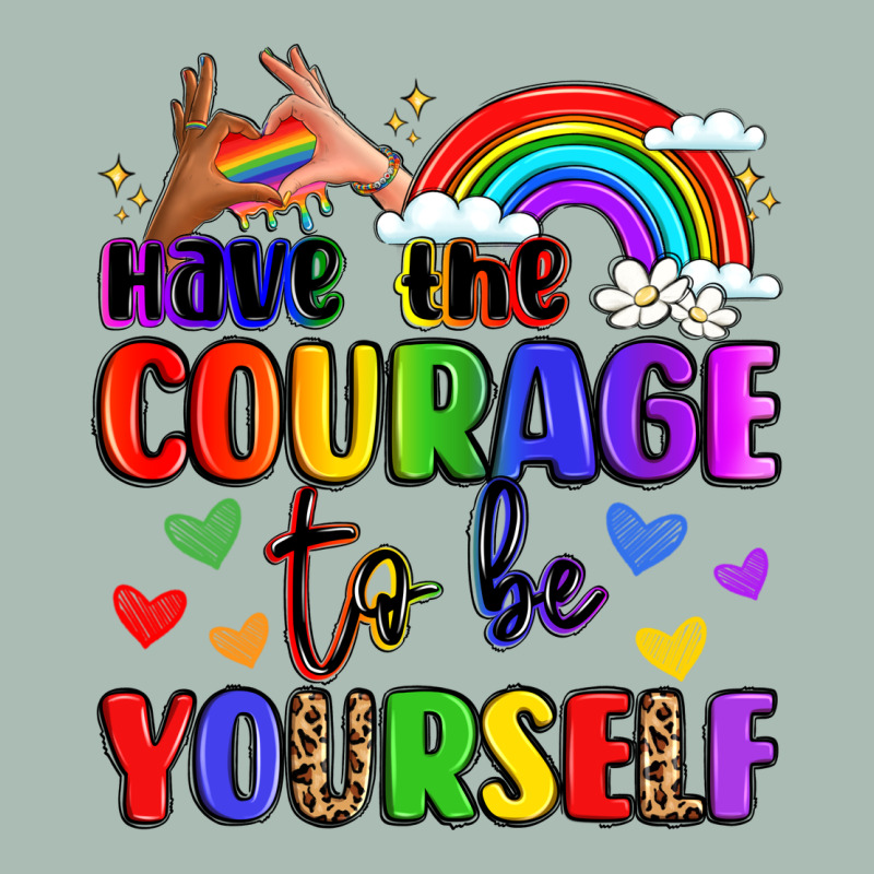 Courage To Be Yourself Rainbow Message Classic Tee by LillyAllenDesigns | Teevron