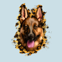 German Shepherd Leopard Background Ladies Tee | Teevron