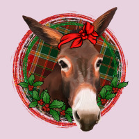 Christmas Donkey With Bandana Ladies Tee | Teevron