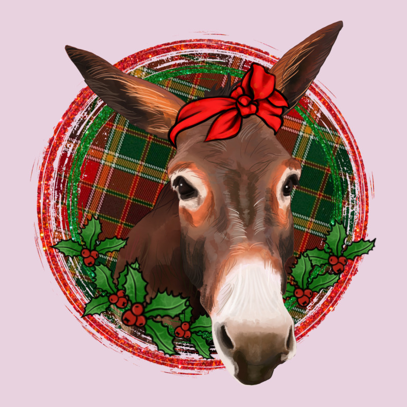 Christmas Donkey With Bandana Ladies Tee by Jasminsmagicworld | Teevron