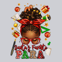 Santa's Favorite Para Afro Messy Bun Heavyweight Sweatshirt | Teevron
