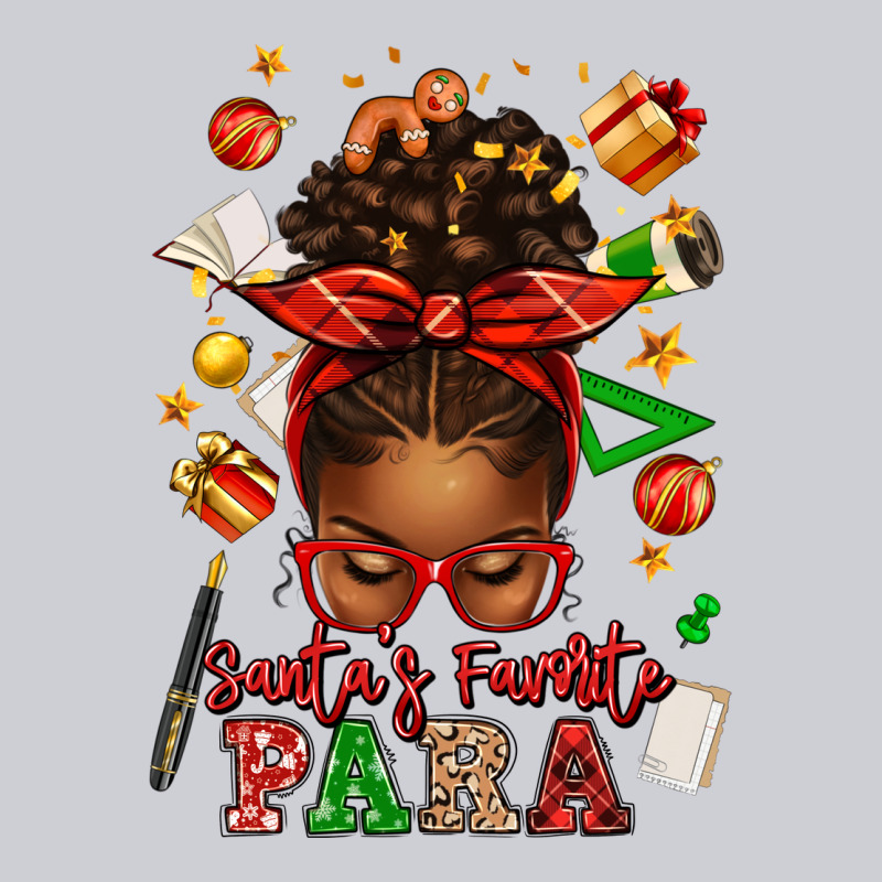 Santa's Favorite Para Afro Messy Bun Heavyweight Sweatshirt by texasbilliewilder | Teevron