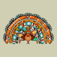 Turquoise Thanksgiving Turkey Rainbow Heavy Core Tee | Teevron
