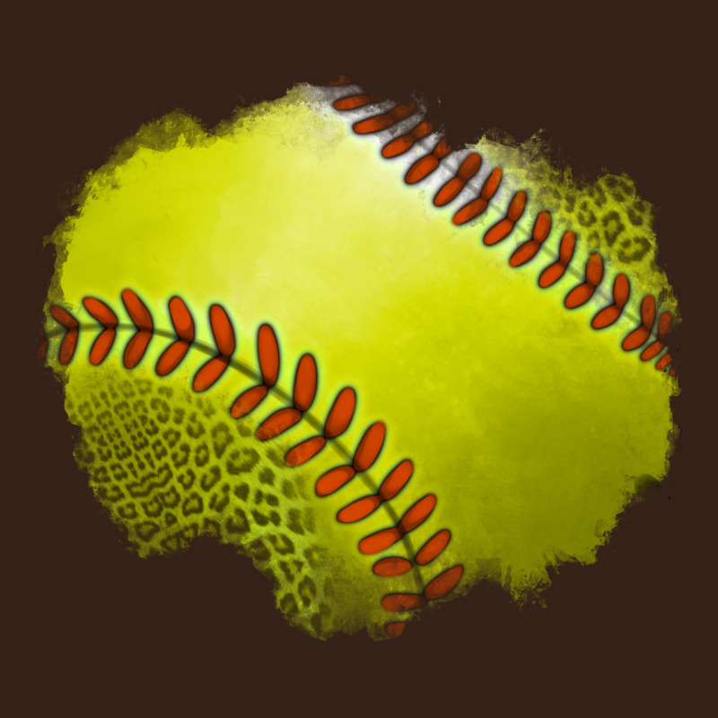 Leopard Softball Patch Heavy Core Tee by Jasminsmagicworld | Teevron