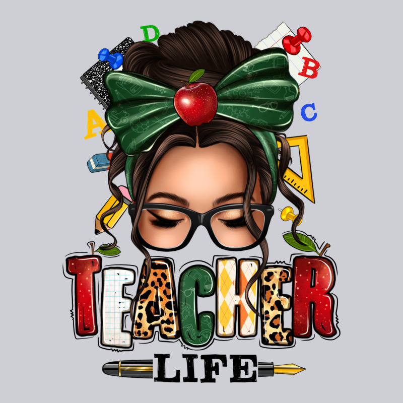 Teacher Life Afro Messy Bun Heavyweight Sweatshirt by texasbilliewilder | Teevron