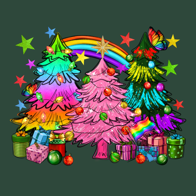 Pride Christmas Trees Zipper Hoodie by HowdyJamesFarm | Teevron