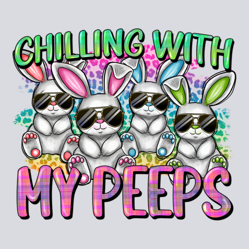 Chilling With My Peeps Easter Bunnies Zipper Hoodie by CowGirlArtShop | Teevron