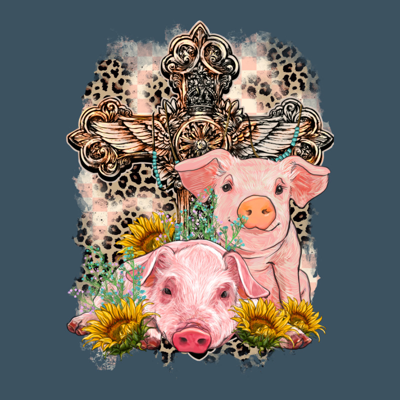 Western Pigs With Crosses Urban Heavy Tee by LillyAllenDesigns | Teevron
