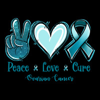 Peace Love Cure Ovarian Cancer Ladies Tee | Teevron