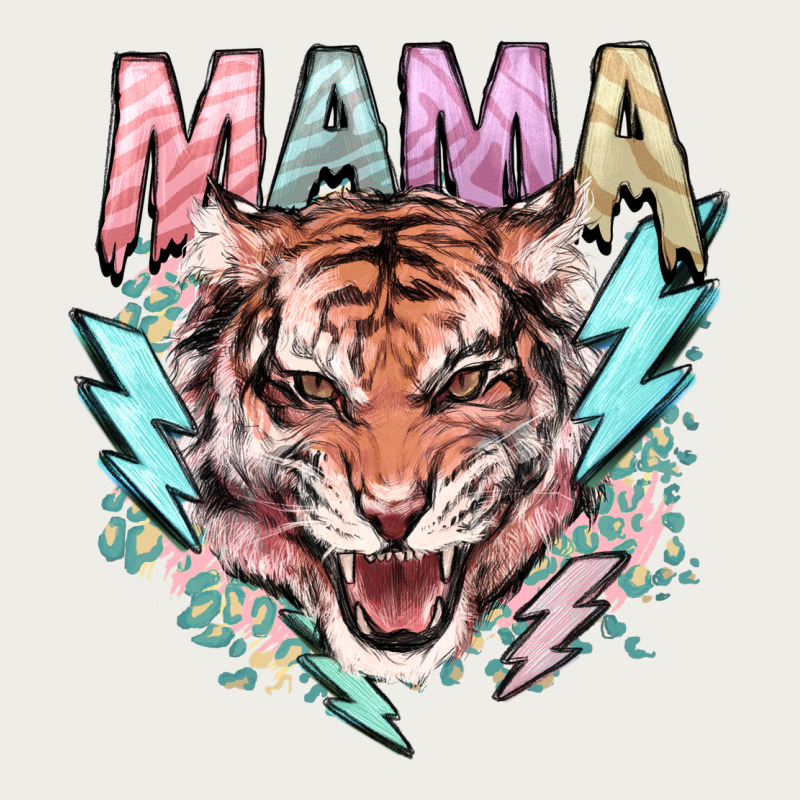 Mama Tiger Lightning Bolt Zipper Hoodie by HowdyJamesFarm | Teevron