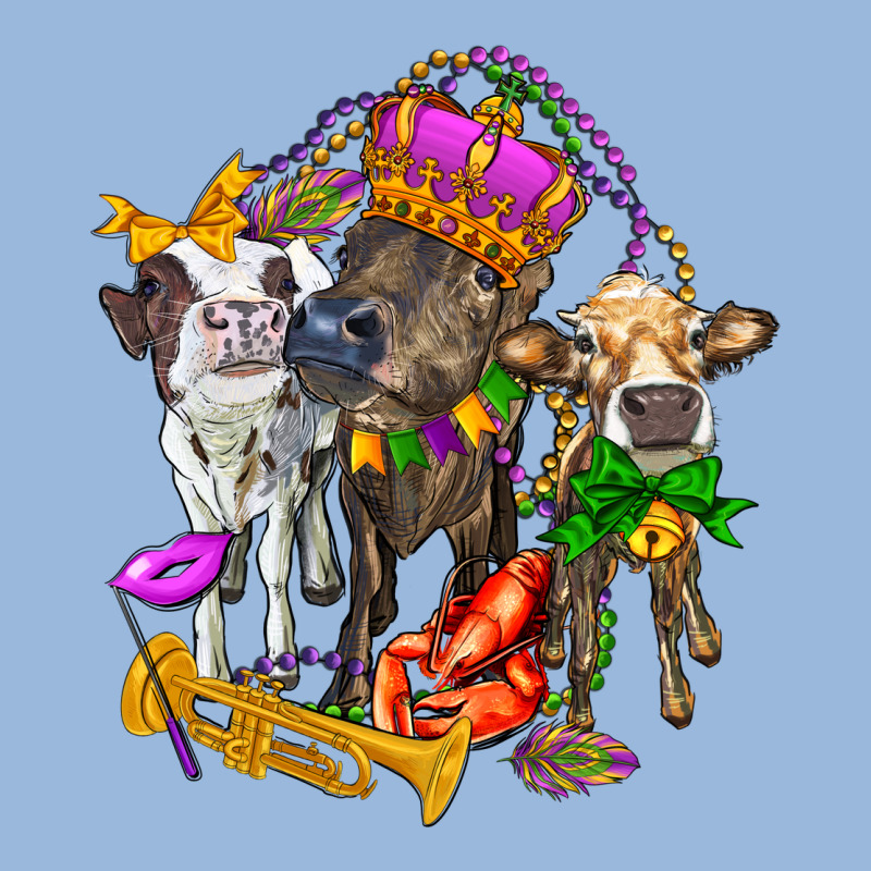 Little Cows And Mardi Gras Party Olivia Premium Hoodie by OliviaCreatesArt | Teevron