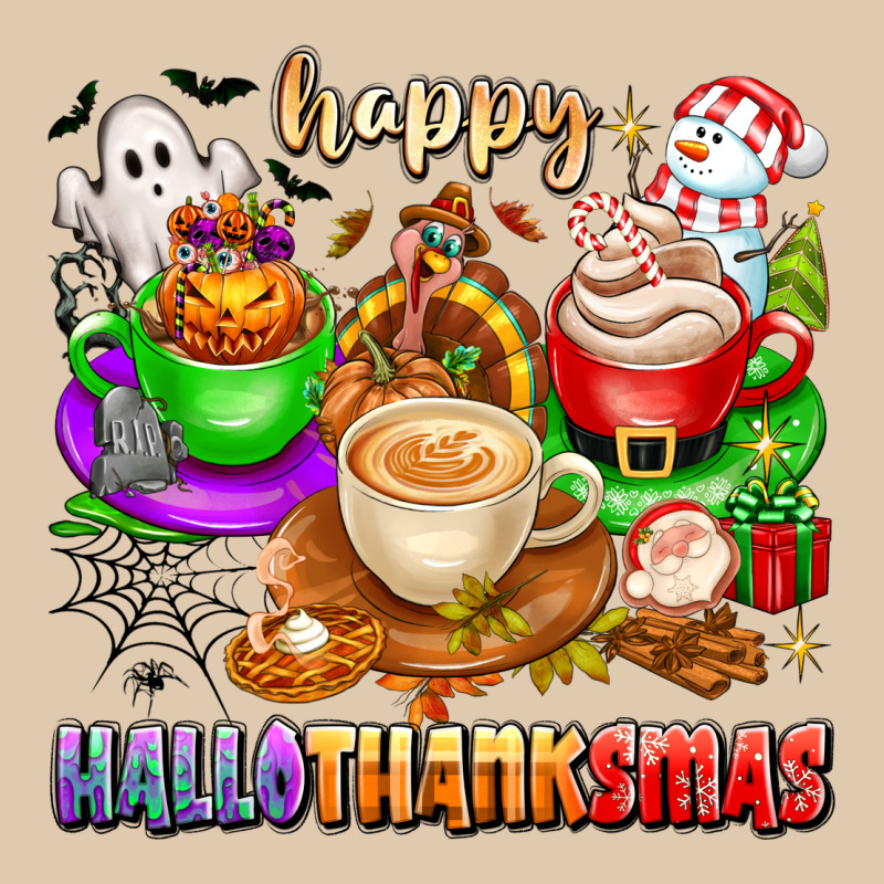 Happy Hallothanksmas Coffee Cups With Ghost Turkey Heavyweight Sweatshirt by texasbilliewilder | Teevron