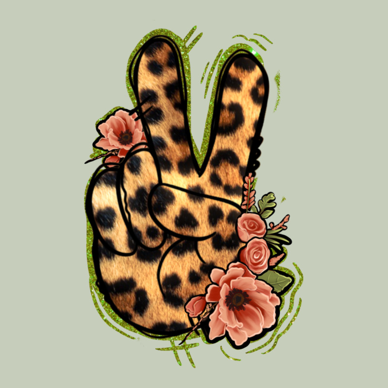 Leopard Floral Peace Sign Ladies Tee by Jasminsmagicworld | Teevron