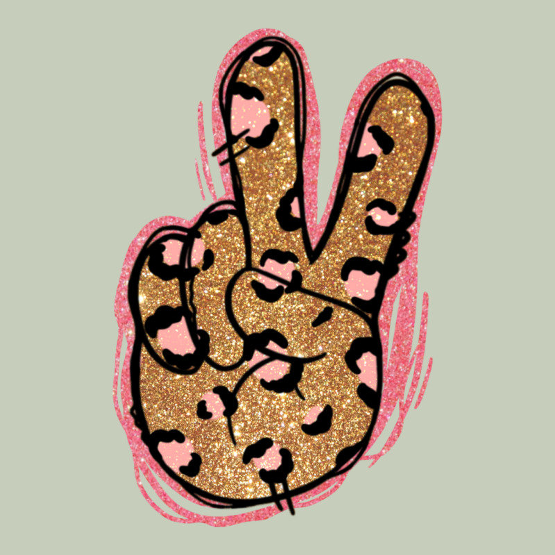 Gold Glitter Pink Leopard Peace Sign Ladies Tee by Jasminsmagicworld | Teevron