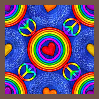 Pride Lgbtq Hearts And Peace Symbol Seamless Patte Premium Sweatshirt | Teevron