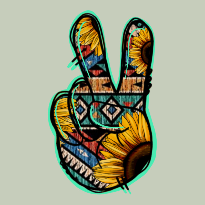 Aztec Sunflower Peace Sign Ladies Tee by Jasminsmagicworld | Teevron