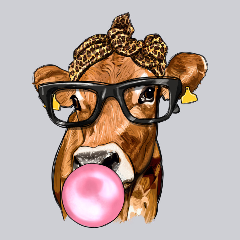Cow Lick With Leopard Bandana Heavyweight Sweatshirt by texasbilliewilder | Teevron