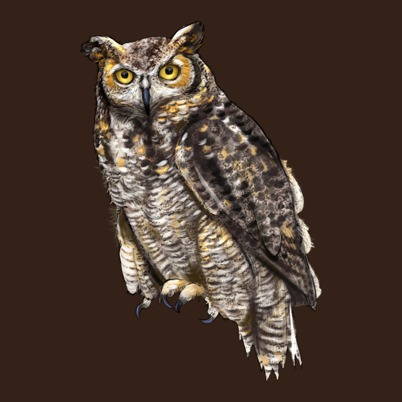 Great Horned Owl Heavy Core Tee by LillyAllenDesigns | Teevron