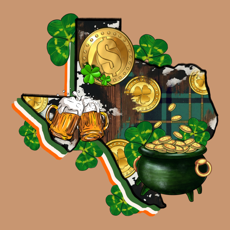 Texas Map St Patrick's Day Heavyweight Hoodie by FaDigitalArtStudio | Teevron