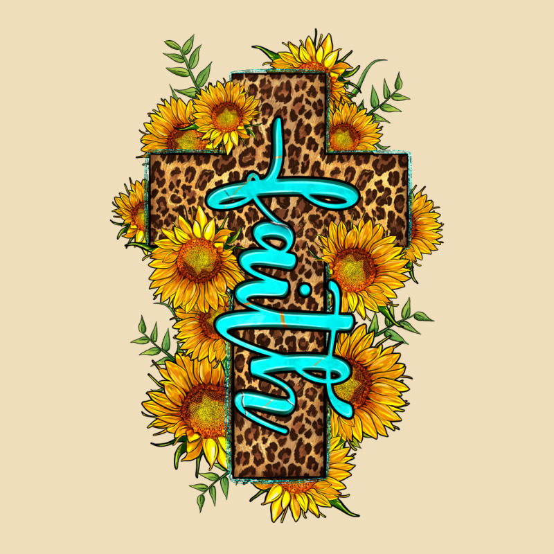 Faith Sunflower Leopard Cross Olivia Premium Hoodie by OliviaCreatesArt | Teevron