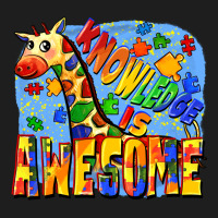 Knowledge Is Awesome Autism Giraffe Heavyweight Hoodie | Teevron