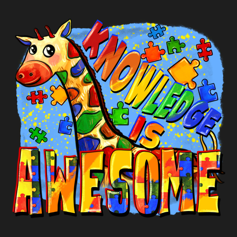 Knowledge Is Awesome Autism Giraffe Heavyweight Hoodie by FaDigitalArtStudio | Teevron