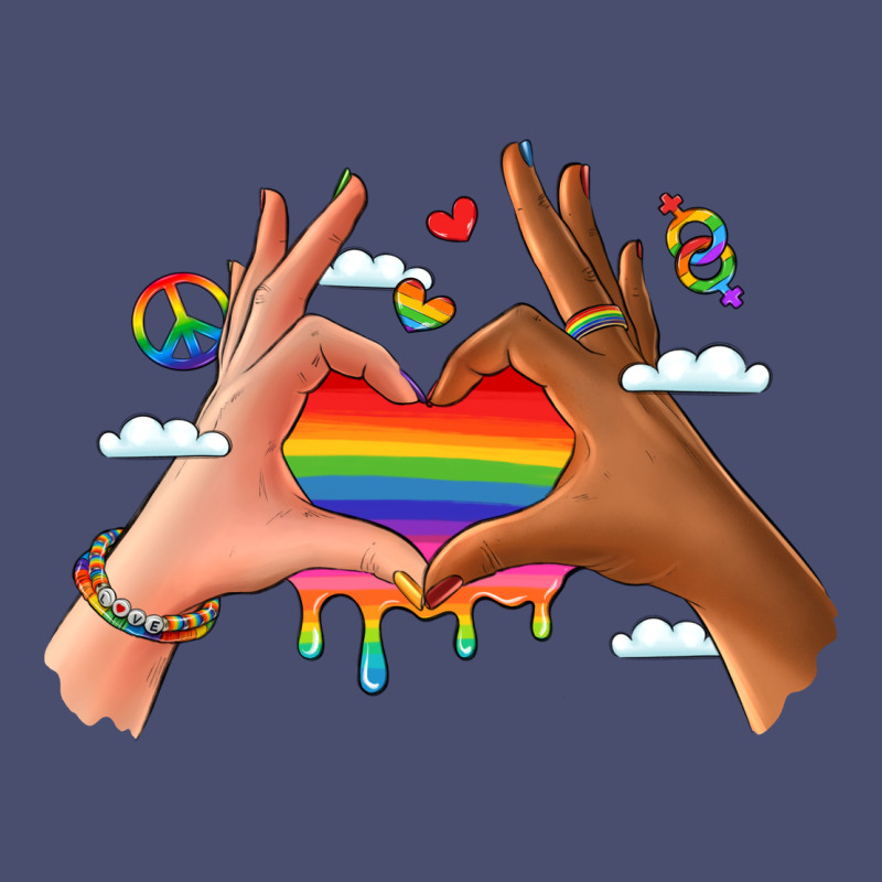 Lgbtq Pride Hands Vintage Tee by LillyAllenDesigns | Teevron