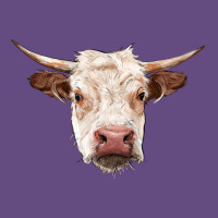 Hereford Cow Head Vintage Hoodie | Teevron