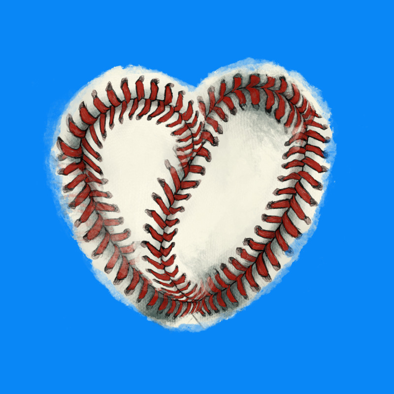 Baseball Ball Heart Zipper Hoodie by HowdyJamesFarm | Teevron