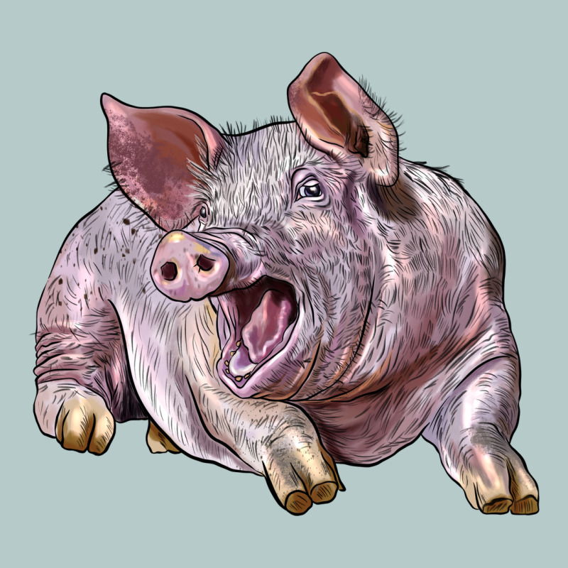 Landrace Pig Heavy Core Tee by LillyAllenDesigns | Teevron