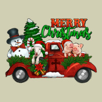 Merry Christmas Snowman And Farm Animals Truck Heavy Core Tee | Teevron