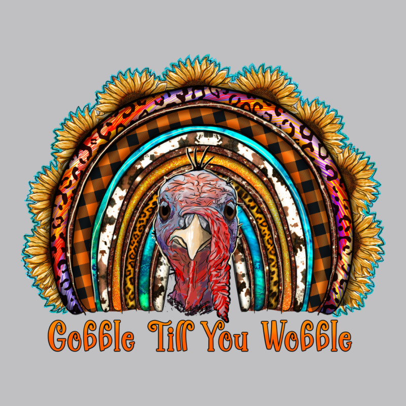Gobble Till You Wobble Thanksgiving Rainbow Long Sleeve Tee by RanaPortraitStore | Teevron