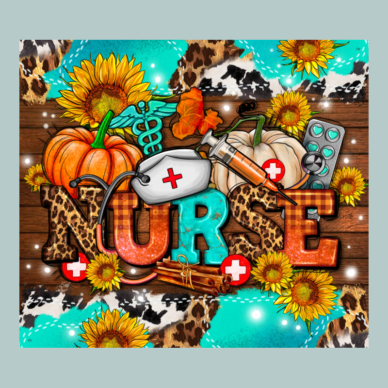 Pumpkin Nurse With Sunflower Heavy Core Tee by AdoDesignShop | Teevron