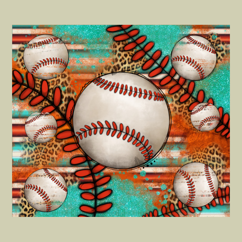 Baseball Turquoise Serape Glitter Tumbler Heavy Core Tee by Jasminsmagicworld | Teevron